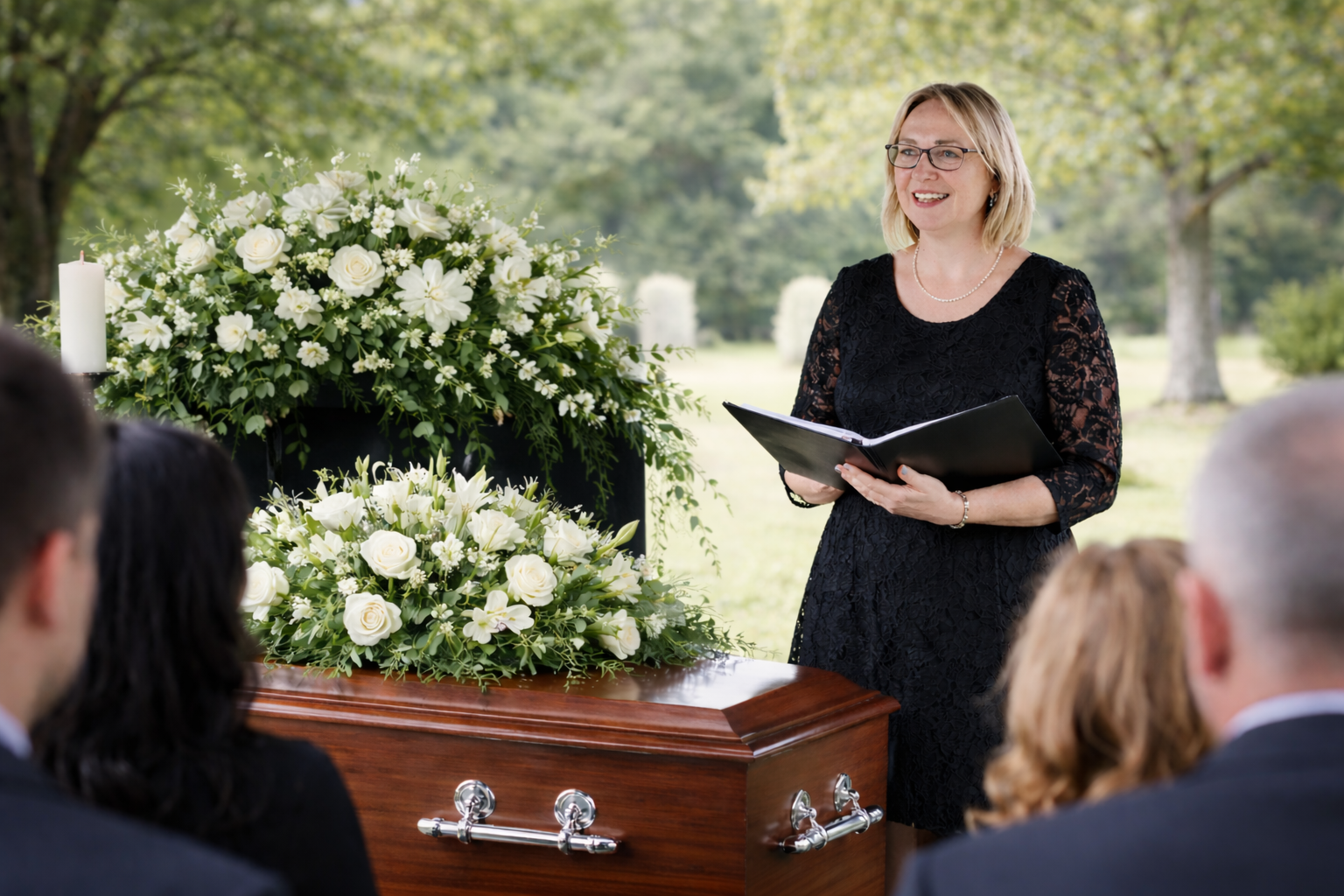 Compassionate funeral celebrant Annie Birch providing a soulful memorial service in Melbourne